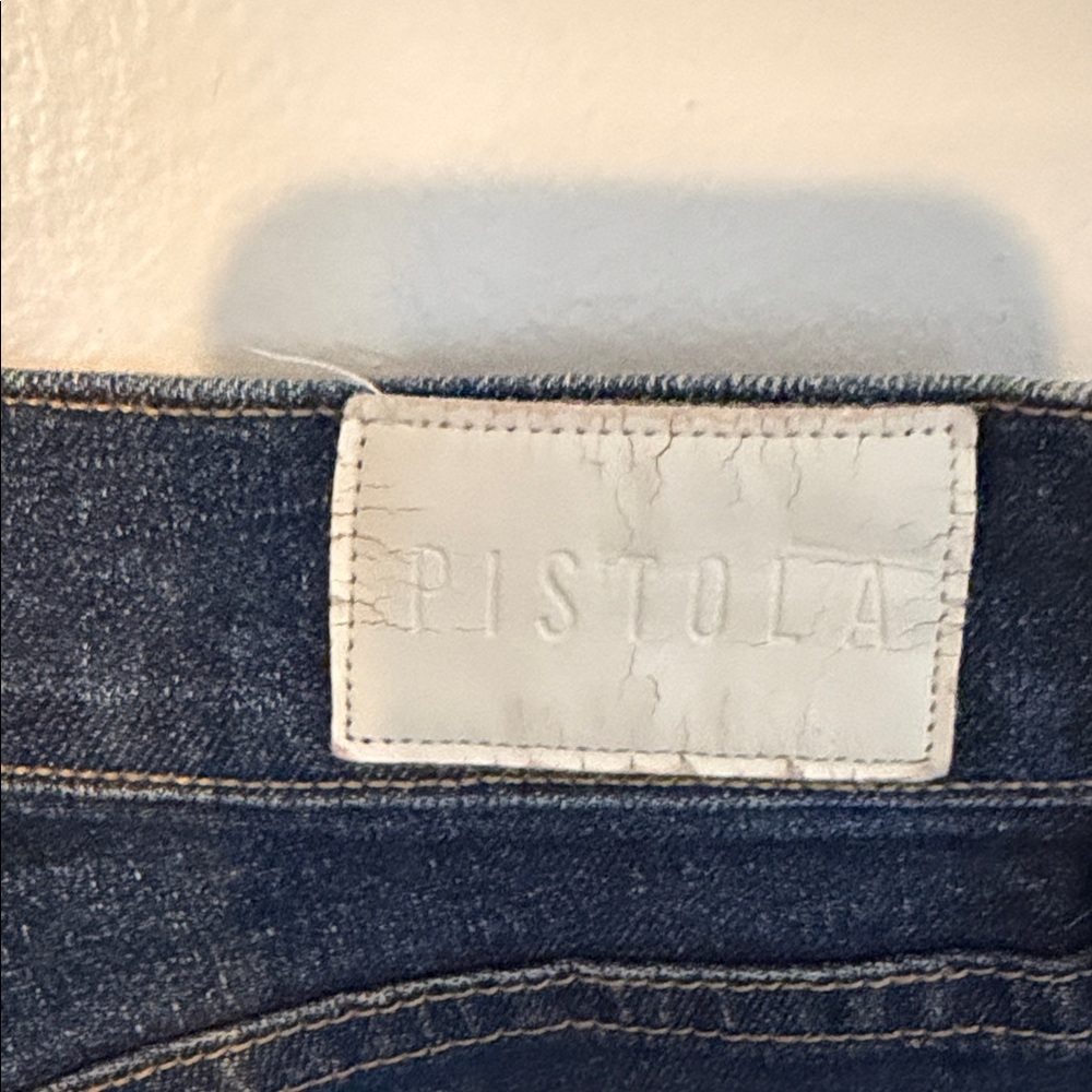 Pistola Dark Wash High Rise Cropped Straight Leg Jeans - Picture 7 of 7